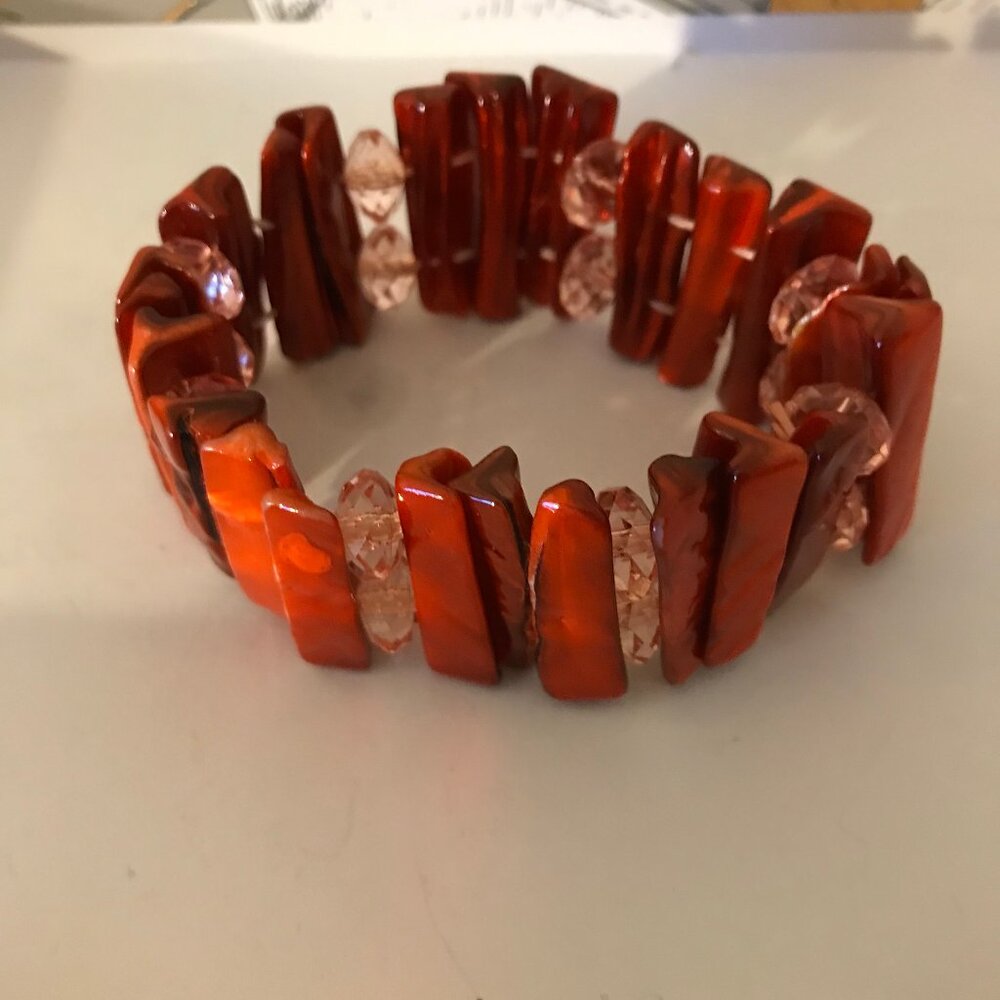 WIde Stretch  Fall   Bracelet  Big , Bold, Trendy  design. chunky